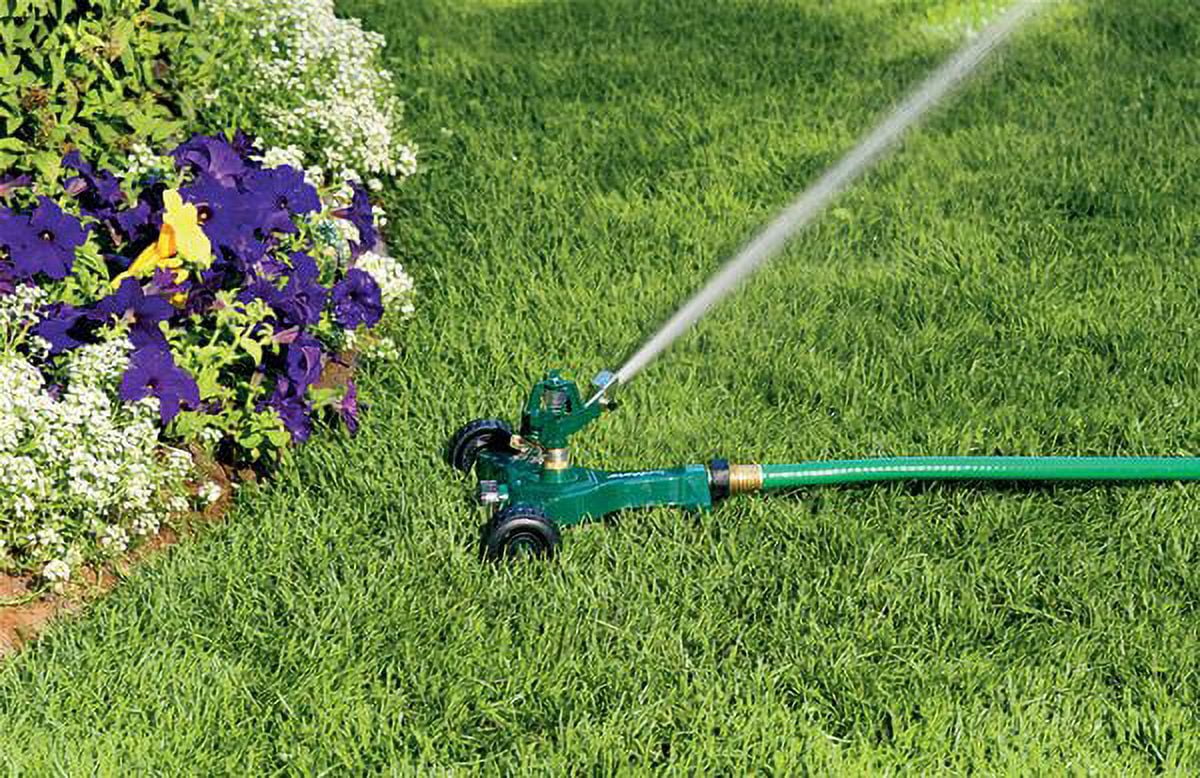 Orbit Lawn Watering Impact Sprinkler on Wheel Base - Hose Water Yard - 58148N