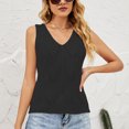 thumbnail image 2 of IROINNID Women's Casual Summer Solid Color Knitting Camisole Loose V-Neck Tank Tops Spring Saving, 2 of 2