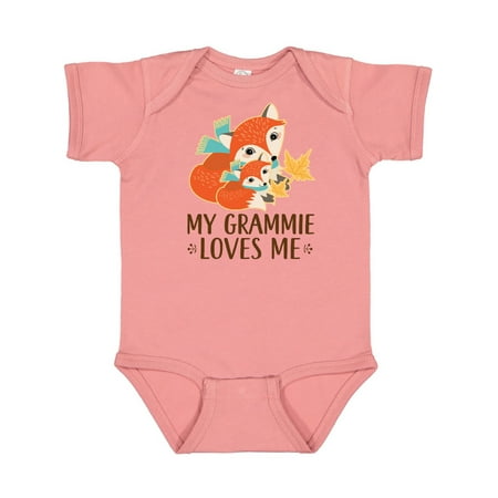 

Inktastic My Grammie Loves Me Fox Gift Gift Baby Boy or Baby Girl Bodysuit