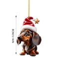 thumbnail image 6 of Tnobhg Cute Christmas Tree Pendant Cartoon Puppy Hanging Ornament Acrylic Art Craft Ornament Car Rearview Mirror Decoration Christmas Home Decoration Gift, 6 of 8