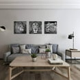 thumbnail image 3 of Wall Paintings Wall Art For Bedroom Lion Wall Art Canvas Black And White Wall Art Lion Poster Wall Art Animals Black Painting Canvas Animal 3 Pieces Modern Decorative Picture Print Lion Head Portrait, 3 of 4