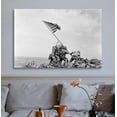 thumbnail image 2 of IDEA4WALL Canvas Print Wall Art - Photograph of Flag Raising on Iwo Jima - Rustic Portrait Fine Art for Home Decor - 24"x36", 2 of 4