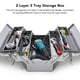 thumbnail image 4 of Caja de Herramientas de Metal Caja de Herramientas Plegable en Voladizo de Acero Inoxidable con 2 Capas 3 Bandejas Caja de Herramientas Portátil Organizador Caja ANGGREK  Otros, 4 of 8