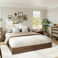 thumbnail image 3 of Queen Size Wood Platform Bed Modern Minimalist Frame with Wood Slats, Floor-Standing No Box Spring Needed, Noise-Free Easy Assembly, 3 of 8