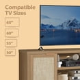 thumbnail image 3 of ARKANTOS Rattan TV Stand for Tvs up to 65 inch, Wood Media Console for Living Room, Natural Oak, 3 of 11