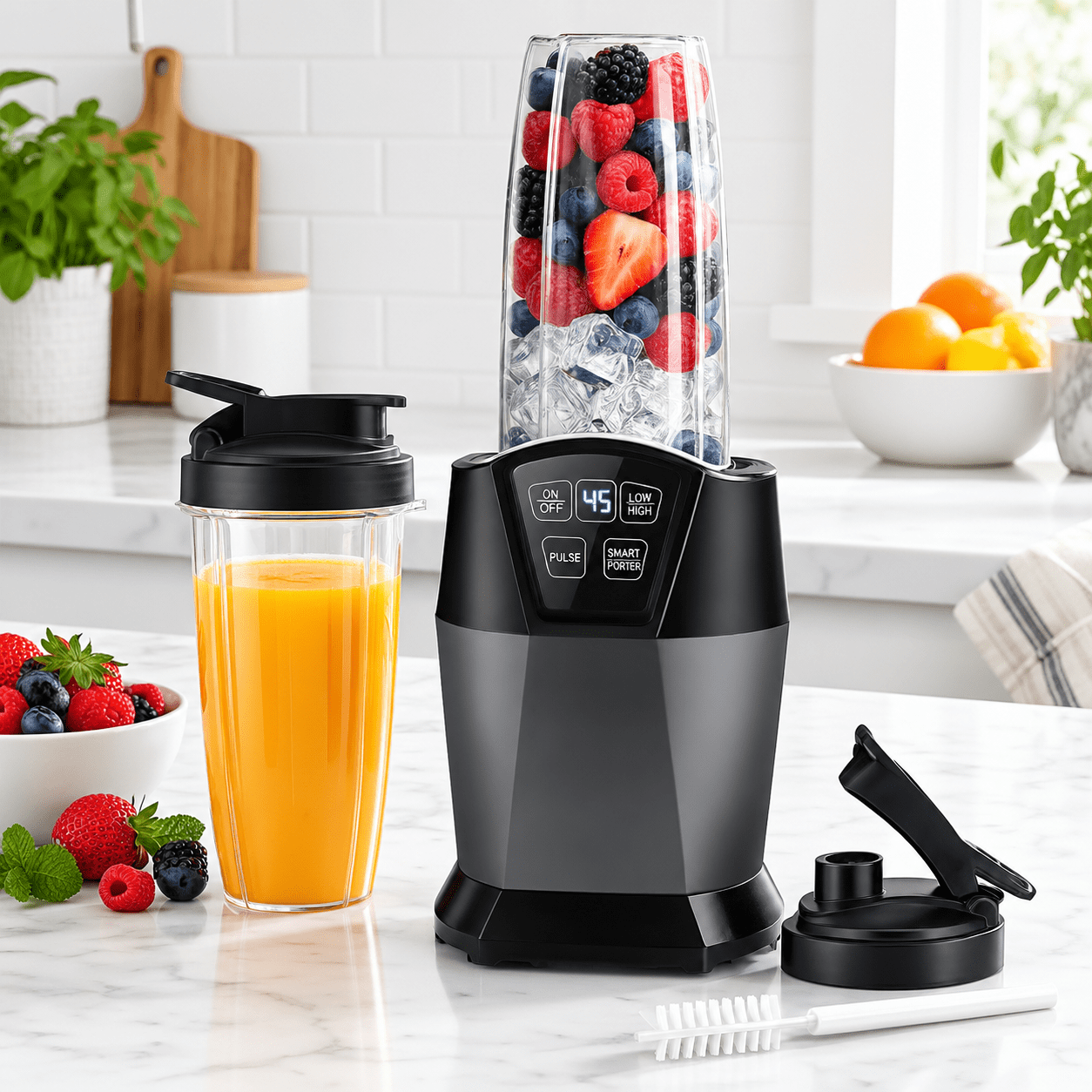 28-Ounce Personal Blender with 1200 Watts Power for Kitchen and On-the-Go Use
