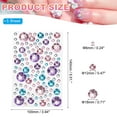 thumbnail image 2 of Uxcell Self-Adhesive Rhinestone Stickers, Face Stones Jewel Stickers Crystal Circle Embellishment Sheet Pink/Blue, 2 of 7
