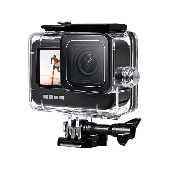 60M Waterproof Case for GoPro Hero 10 Black / Hero 9 Black, Protective Underwater Dive Housing Shell with Bracket Accessories for Go Pro Hero10 Hero9 Action Camera