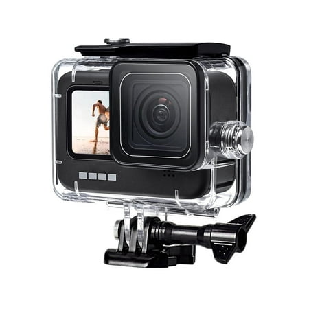 60M Waterproof Case for GoPro Hero 10 Black / Hero 9 Black Protective Underwater Dive Housing Shell with Bracket Accessories for Go Pro Hero10 Hero9 Action Camera