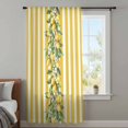 thumbnail image 4 of Yellow Lemon Stripes Sheer Curtains 72 Inches Long, Summer Spring Fruit Flowers Leaves Light Filering Curtains, Breathable Simi Curtain Privacy Drapes for Living Room Bedroom Window Treatment, 4 of 9