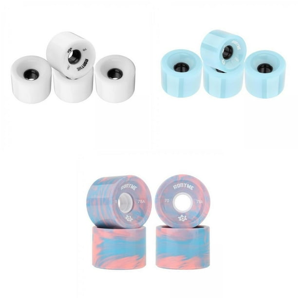 12 Pieces Skateboard Wheels Replacement 70x51mm Roller Cruiser Wheel