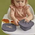 thumbnail image 3 of Austin Baby Co Silicone Collapsible Snack Bowl for Toddler and Kids – Reusable Snack Container with Two Specialized Lids – BPA free, Dishwasher Safe and Leakproof for Babies (Safari Faded Black), 3 of 11