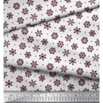 thumbnail image 3 of Soimoi Poly Georgette Fabric Dot & Snow Flakes Floral Print Fabric by Yard 52 Inch Wide, 3 of 3