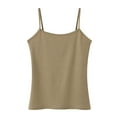 thumbnail image 4 of Ahdbta Women Spaghetti Strap Ribbed Tank Tops Scoop Neck Slim Fitted Cotton Camisole Summer Basic Sleeveless Shirts, 4 of 8