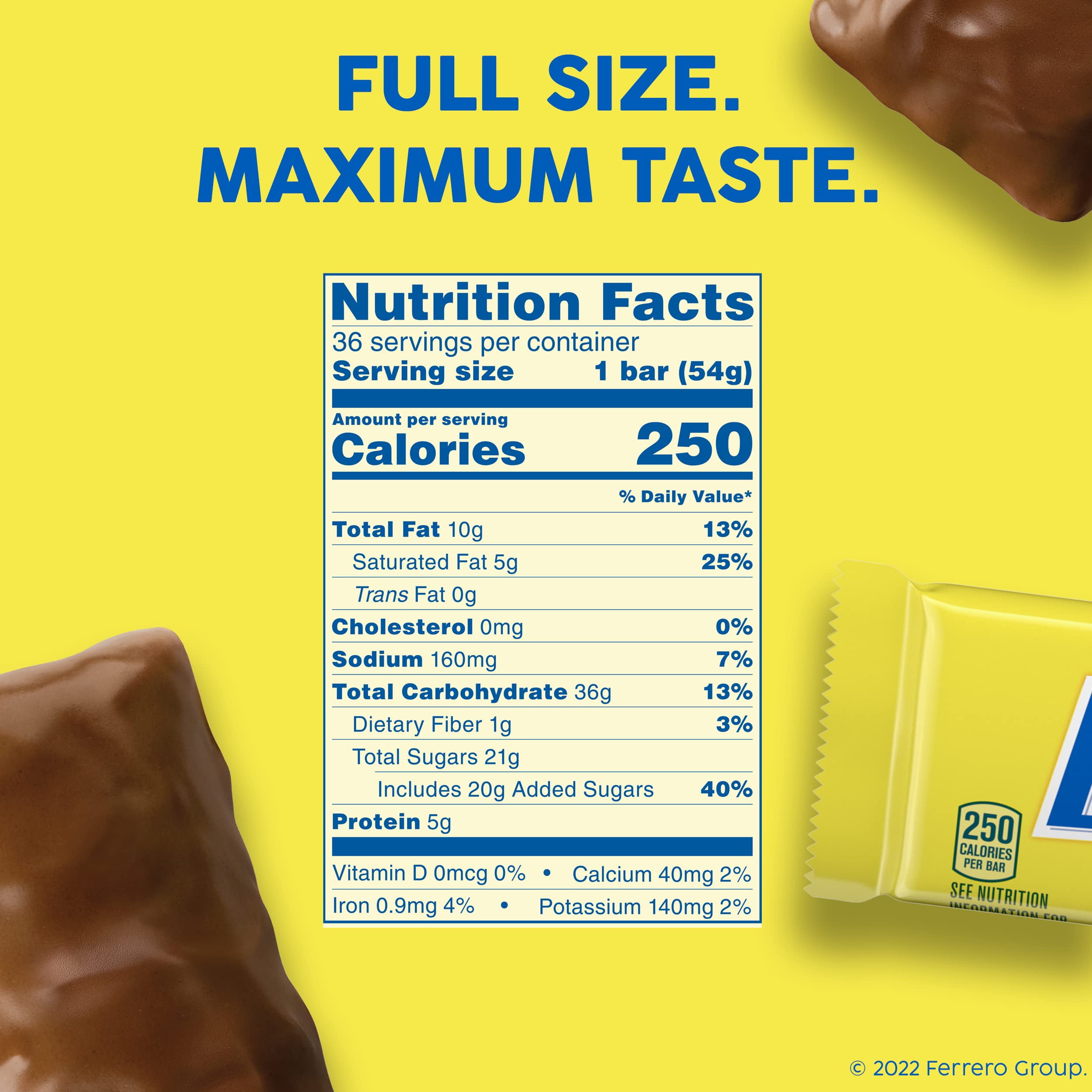 Butterfinger, Bulk 6 Pack, Chocolatey, Peanut-Buttery, Full Size Individually Wrapped Candy Bars, Valentine�s Day Gift, 1.9 oz Each