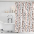 thumbnail image 6 of 66x72 Inch Shower Curtains for Bathroom, Orange Grey Botanical Fabric Bath Curtain Decor, Spring Floral Summer Farmhouse Waterproof Restroom Curtains Shower Set Accessories with 12 Hooks 66 Inch, 6 of 7