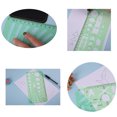 thumbnail image 5 of Ruler Tailor Measuring Kit Drafting Drawing Multifunctional 11PCS Art Plastic Clear Green Geometric Drawings Templates, 5 of 20