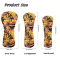thumbnail image 6 of Uorisanigo Golf Club Head Covers for Driver, Fairway Woods and Hybrids, Premium PU Leather Tropical Floral Palm Tree Golf Headcovers, Waterproof & Durable Headcovers Set Fit Most Clubs, 6 of 7