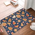 thumbnail image 2 of Salouo Gingerbread Delights Pattern Outdoor Indoor Sturdy Doormats 16’’×24’’, Anti Fatigue Soft Flannel Thick Door Mat,Non-Slip Rectangle Rug Cushion, 2 of 7
