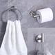 thumbnail image 2 of Ntipox Juego De Accesorios De Baño De Acero Inoxidable De 4 Piezas Que Incluye Anillo Para Toalla De Mano, Soporte Para Papel Higiénico Y 2 Ganchos Para Toallas, Kit De Accesorios De Baño, Níquel Cepi, 2 of 5