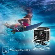AKASO Brave 4 Action Camera, 4K 30fps Ultra Hd Video 20MP Wifi Sport Camera,131ft Underwater Camera with EIS, 5XZoom, 2X Batteries and Helmet Accessories Kit