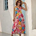 thumbnail image 5 of Pastel Rainbow Lollipop Sleeveless Dress Dresses Women Summer Evening Dresses Ladies Bohemia Long Dresses, 5 of 9
