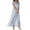 Grey, variant on WTXUE Summer Dresses for Women 2024, Women's Fashionable Summer Casual Floral V Neck Short Sleeved Long Dress V-Neck Short Sleeve Tab Leisure Dress, White