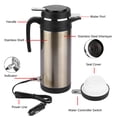 thumbnail image 3 of Tebru Electric In-car Kettle,1200ML 12V/24V Stainless Steel Electric In-car Kettle Travel Thermoses Heating Water Bottle, In-car Heating Water Bottle, 3 of 8