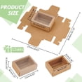 thumbnail image 2 of 12 Pcs Rectangle Drawer Kraft Boxes 4.33x3.15x1.65 Inch Gift Packaging Case Foldable Paper Drawer Boxes with Clear Plastic Window DIY, 2 of 8