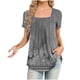 thumbnail image 1 of Fiudx Ofertas y Liquidaciones Mujer Moda Casual Manga Corta Suelta Camiseta Blusa Tops, 1 of 4