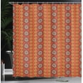thumbnail image 4 of Ambesonne Orange Shower Curtain, Traditional Motif, 69"Wx84"L, Orange Yellow and White, 4 of 5