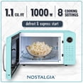 thumbnail image 2 of Four à Micro-Ondes Nostalgia Rétro 1000 W 1,1 Pi3 - Aqua, 2 of 7