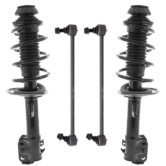 Detroit Axle - 4pc Front Suspension Kit for Toyota 2012 2013 2014 2015 Yaris, 2 Struts with Coil Spring Assembly 2 Sway Bar End Links