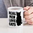 thumbnail image 4 of CafePress - REAL MEN LOVE CATS Mugs - 11 oz Ceramic Mug - Novelty Coffee Tea Cup, 4 of 4