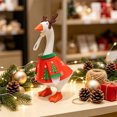 thumbnail image 5 of Liamobondopolis Desk Goose Christmas Outfit, Reindeer Antler Headband and Red Green Sweater Costume Fits 7 Inch Desktop Goose, 5 of 7