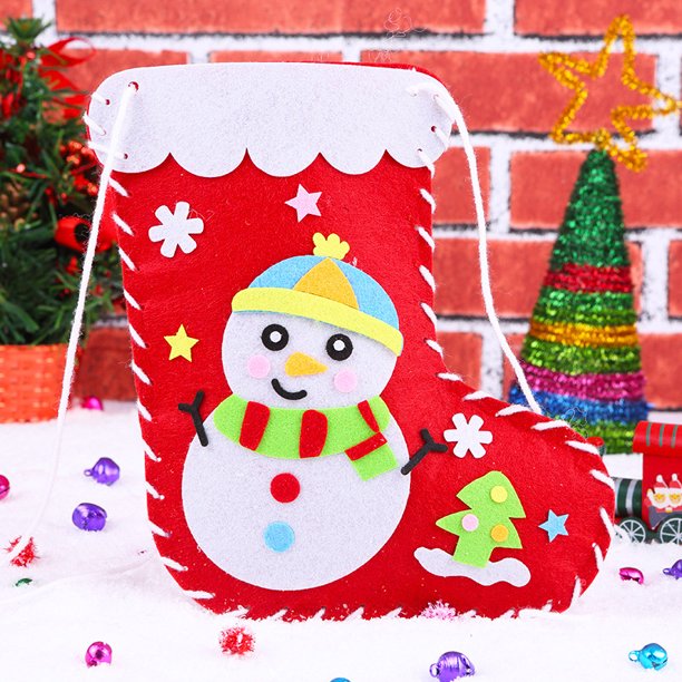 Diy artesanía de navidad fieltro adorno de navidad Fieltro Navidad Craft Tela no tejida Lindo DIY Fieltro Navidad Costura Artesanía Adorno Juguete hecho a mano ANGGREK Otros