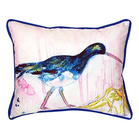 Black Shore Bird Large Indoor/Outdoor Pillow 16x20