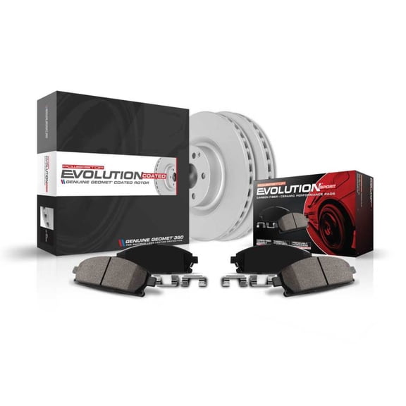 PowerStop Rear Geomet Coated Brake Rotor and Pad Kit Fits: BMW Select Models CRK8775