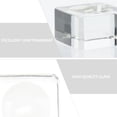 thumbnail image 3 of unbranded 2Ud Base De Cristal Transparente Para De Oficina Y Hogar Con Delicado, 3 of 7
