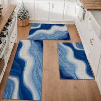 Floral Kitchen Rugs Sets of 3, Non Slip Kitchen Rugs and Mats Washable Farmhouse Kitchen Rugs Floral Kitchen Floor Mat Carpet Runner Rugs for Hallway Laundry Room