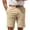 #03 Khaki 【Mix, Match & Rotate: Stock Up on Your Favorite Colors】, variant on Men's Straight Leg Cotton Business Shorts, Casual Chinos Work Trousers, Elastic Waist with Drawstring, Lightweight Quick Dry Comfort, Office Travel Outdoor, Summer | Velmuse
