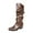 Brown, variant on Knee-High Boots for Women Leather Boots Timeless Boho Chic Casual Style Pair with Dresses and Skirts Figure-Flattering Fashion Statement Faux Leather Boots