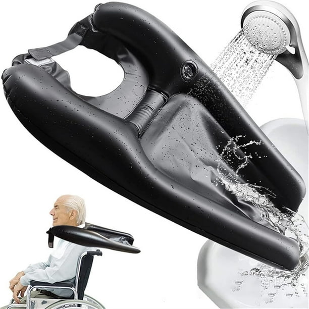 Bandeja para lavar el cabello para fregadero en casa, lavabo inflable para lavar el cabello para postrado en cama, liviano, hecho para niños, adultos y personas mayores - Correa ajustable