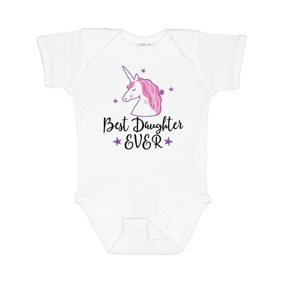 Inktastic Best Daughter Ever Girl Unicorn Girls Baby Bodysuit
