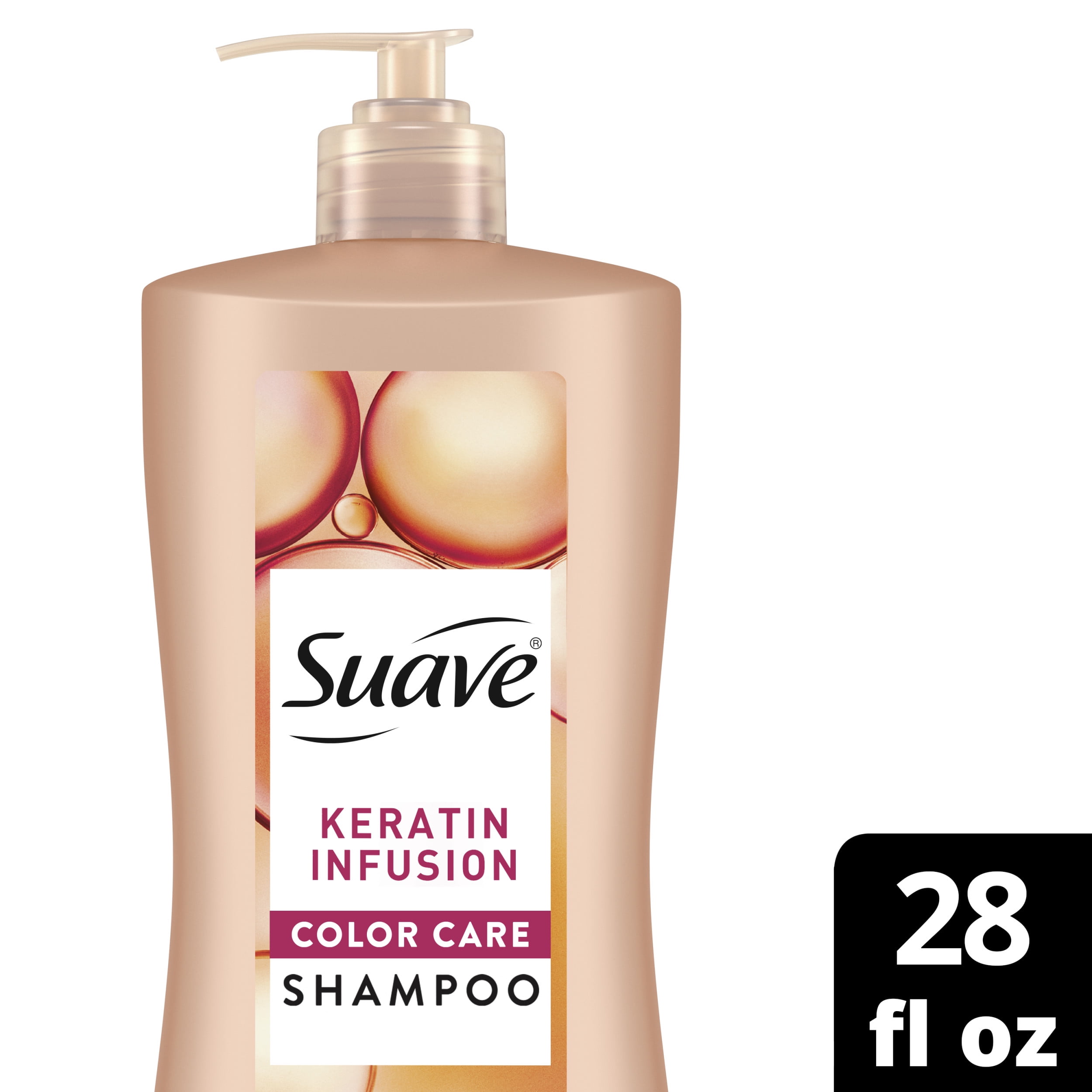 (4 pack) Suave Professionals Keratin Infusion Shampoo with Pump, Color Care, 28 fl oz