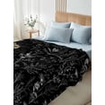 thumbnail image 4 of Black Spring Floral Twim Size Flat Sheet, Wrinkleproof & Fadeproof Cooling Flat Bed Sheet Only, Vintage Botanical Watercolor Breathable Soft Bedding Top Sheets 66 x 96 Inches, 4 of 8