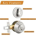 thumbnail image 2 of (2 Pack) Pênes Dormants à Cylindre Simple Identique Nickel Brossé (Combo Packs), 2 of 5