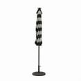 thumbnail image 5 of Island Umbrella Mirage II Fiesta 9-ft Octagon Market Umbrella with Solar LED Tube Lights - Black and Light Gray, 5 of 8