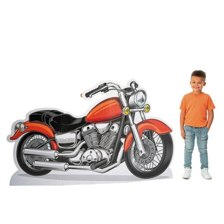 72" x 44" Motorcycle Party Cardboard Cutout Stand-Up
