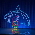 thumbnail image 4 of Handmadetneonsign Shark Eating Burger Neon Sign, Burger Open Wall Art Decor, Signboard for Burger Store Wall Decor, 4 of 5